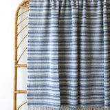 Coastal Blue Stripe Throw