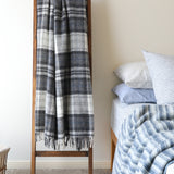 Cottage Grey Check Throw