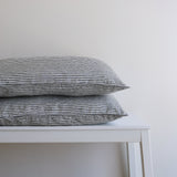 Liquorice Stripe French Linen Pillowcase Pair
