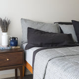 Charcoal French Linen Pillowcase Pair