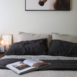 Charcoal French Linen Pillowcase Pair