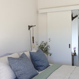 Sage & Grey Stripe French Linen Quilt