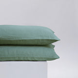 Sage French Linen Pillowcase Pair