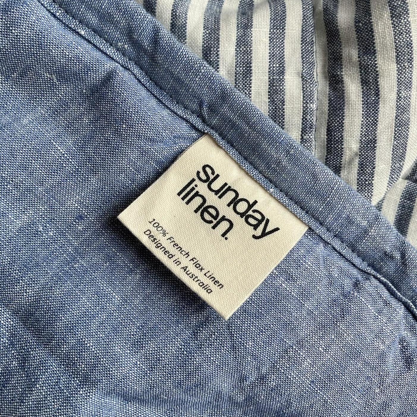 Chambray Stripe Quilt - Sunday Linen