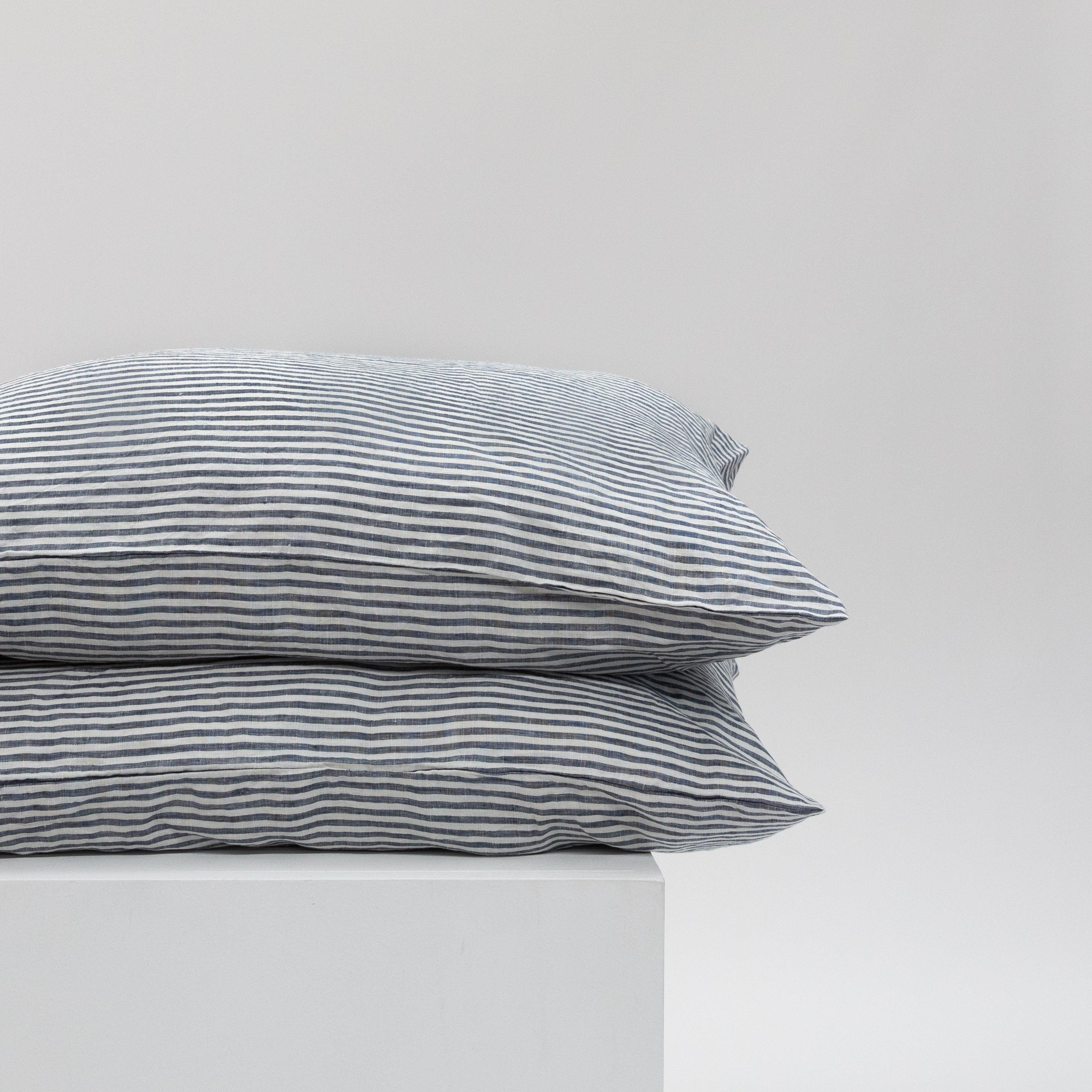 Marine Stripe Pillowcase Pair - Sunday Linen
