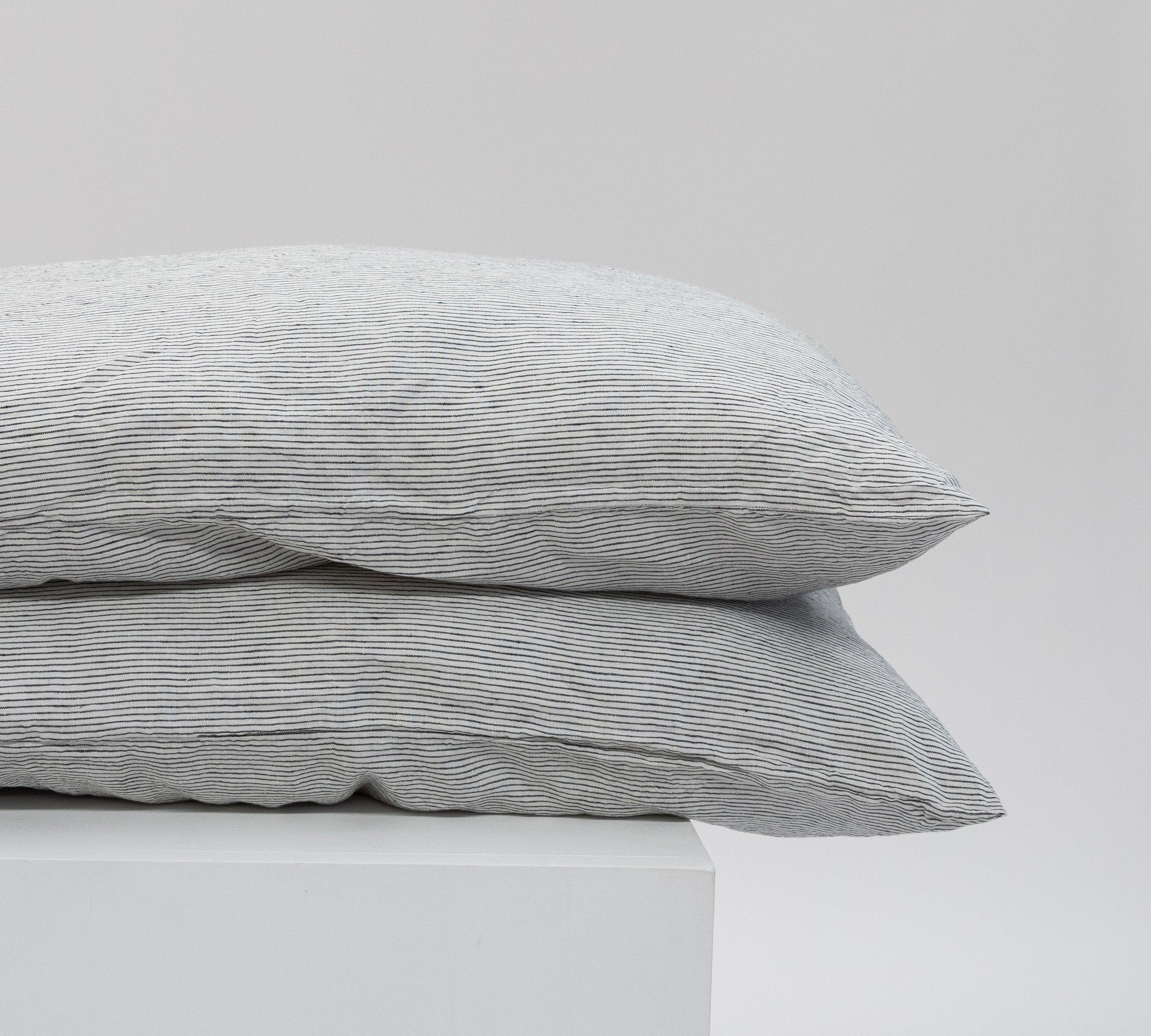 Pinstripe Pillowcase Pair - Sunday Linen