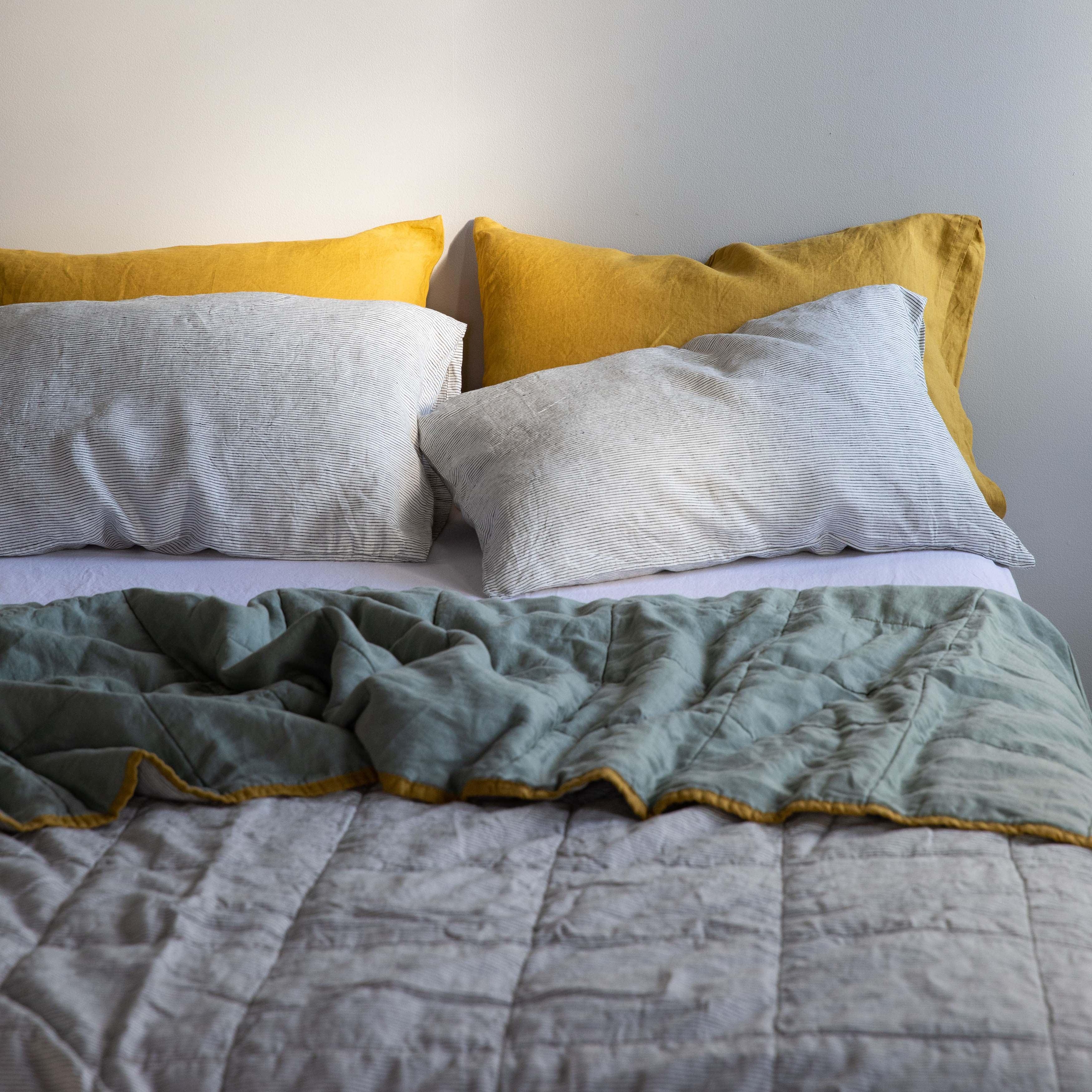 Pinstripe Pillowcase Pair - Sunday Linen