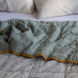 Sage & Pinstripe Quilt - Sunday Linen