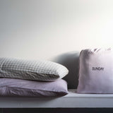 PRE ORDER - Grey Gingham Pillowcase Pair - Sunday Linen