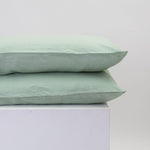 Green Lily Pillowcase Pair - Sunday Linen