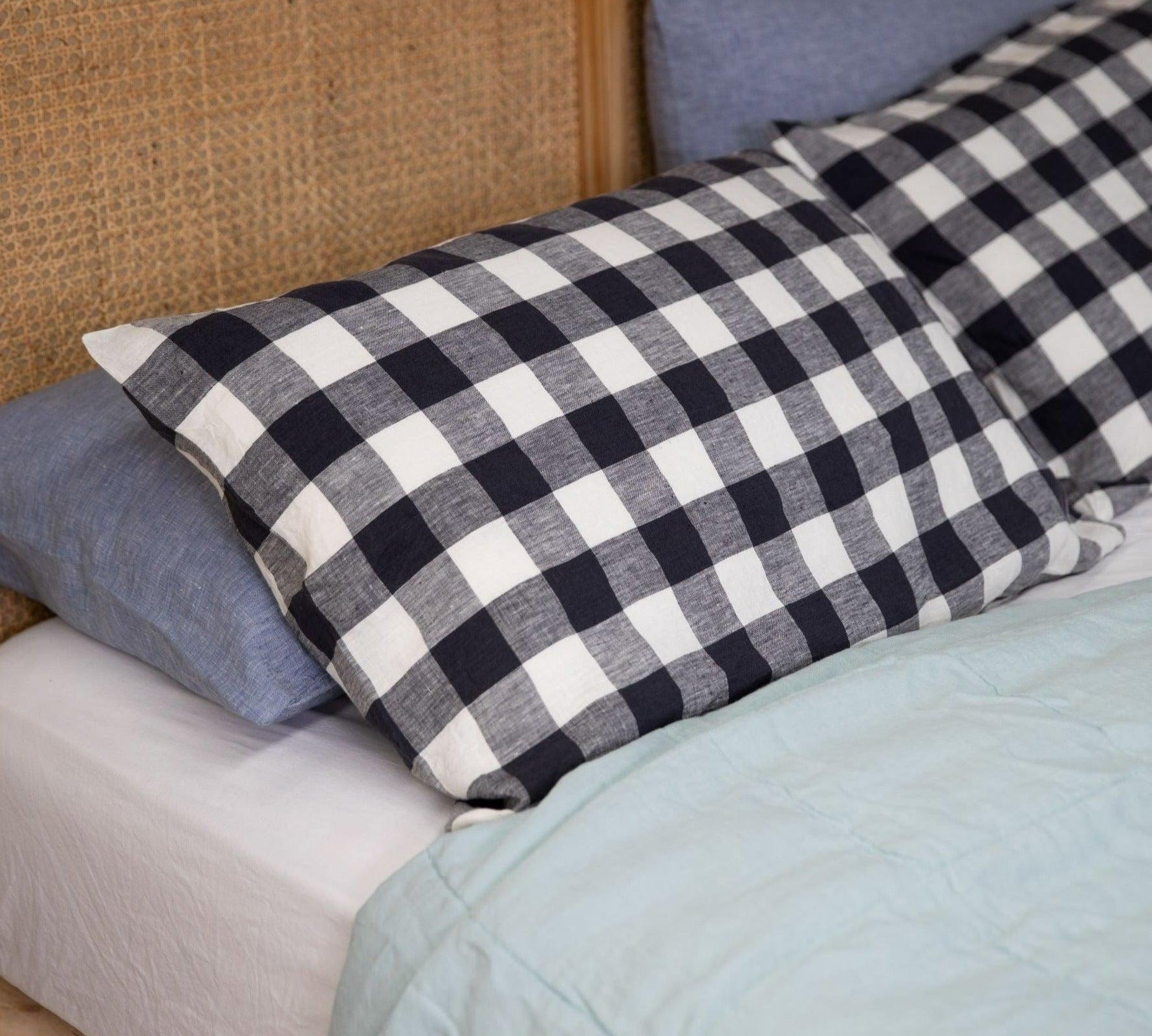 Night Blue Pillowcase Pair - Sunday Linen