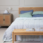  Green Lily Pillowcase Pair - Sunday Linen