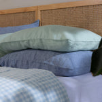 Green Lily Pillowcase Pair - Sunday Linen